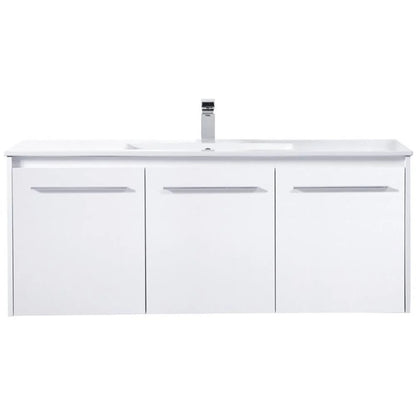 Elegant Kitchen and Bath 48 Inch  Single Bathroom Floating Vanity In Concrete Grey