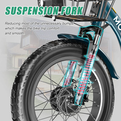 20" x 4" Fat Tire Electric Tricycle for Adult, 7 Speeds Electric Trike 48V 500W Motorized Tricycle , Electric Three Wheels Bicycle for Senior, Aluminum Frame & Rear Basket ,16mph