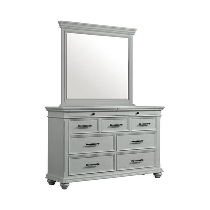 Picket House Furnishings Brooks Queen Platform Storage 6PC Bedroom Set in Grey
