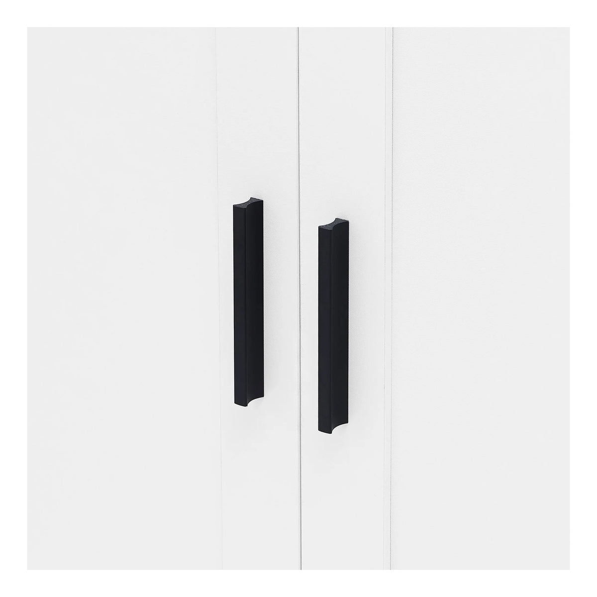 Urli Modern Double Door Storage Cabinet with Adjustable Shelves, Black