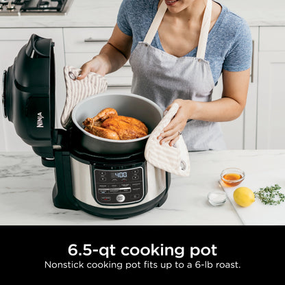 Ninja Foodi 10-in-1 Multi-Cooker, 6.5 Quart, Pressure Cooker & Air Fryer, Stainless Steel, OS300