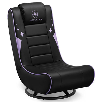 GTPLAYER Swivel Floor Gaming Chairs with Foldable Backrest for Teens,, Red