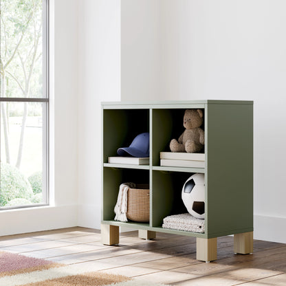 Storkcraft California Cube Organizer Children's Bookcase, Blush with Driftwood