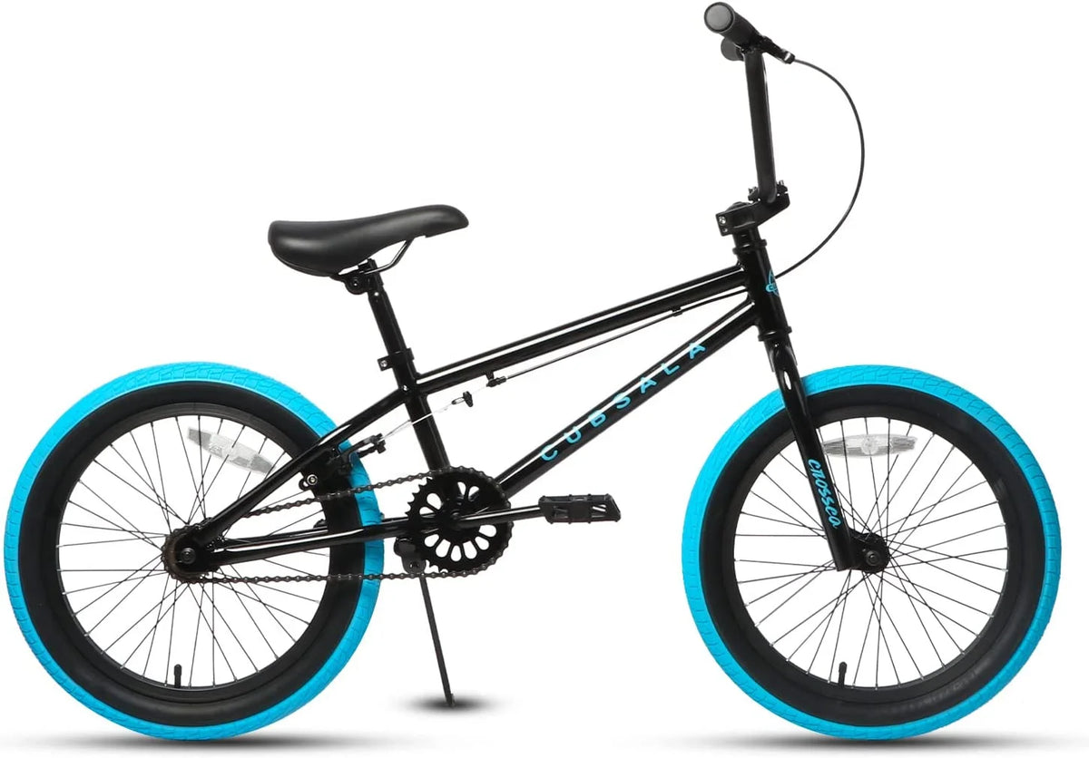 cubsala 20 in Freestyle BMX Kids Bike for Age 6-14 Years Old Boys Girls , Black & Green