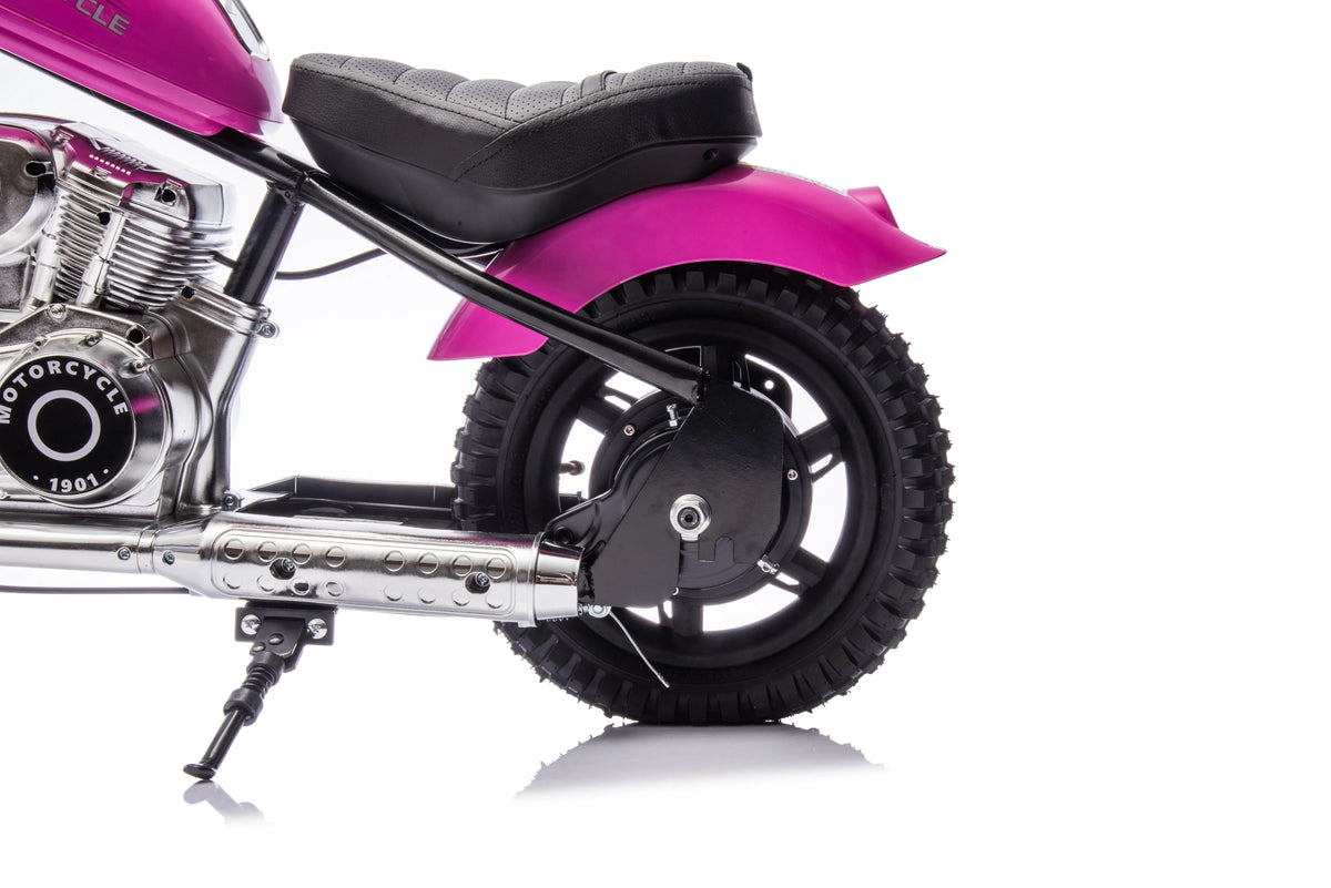 iRerts Kids Dirt Bike, 350W 36V Kids Motorcycle Mini Dirt Bikes for Kids Age 13+, Electric Motorcycle for Kids with Stepless Variable Speed Drive, Up to 14 MPH, Pink