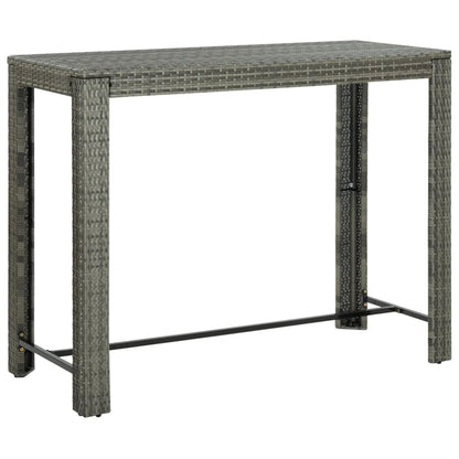 vidaXL Patio Bar Set Outdoor Bistro Set Bar Stool Bistro Table Poly Rattan