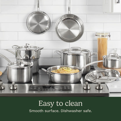 Cuisinart MultiClad Pro Triple Ply 12-Piece Stainless Steel Cookware Set
