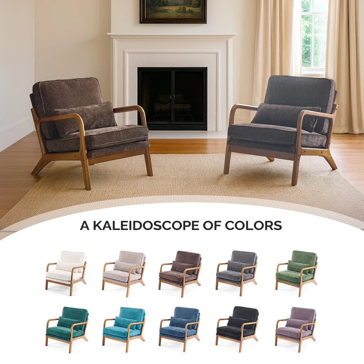 Ktaxon Accent Chair Corduroy Upholstered Armchair, Reading Club Chair with Pillow and Solid Wood Frame for Living Room Bedroom Furniture Off White