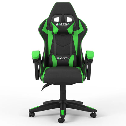 Bigzzia Gaming Chair with Footrest, Gaming Chair for Adult with Headrest and Lumbar Support,Red
