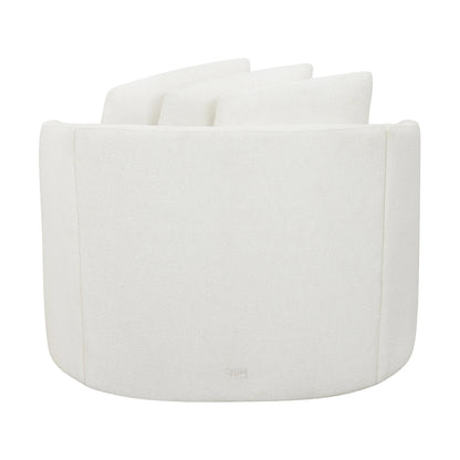 Beautiful Drew Accent Chair by Drew Barrymore, Cream Boucle