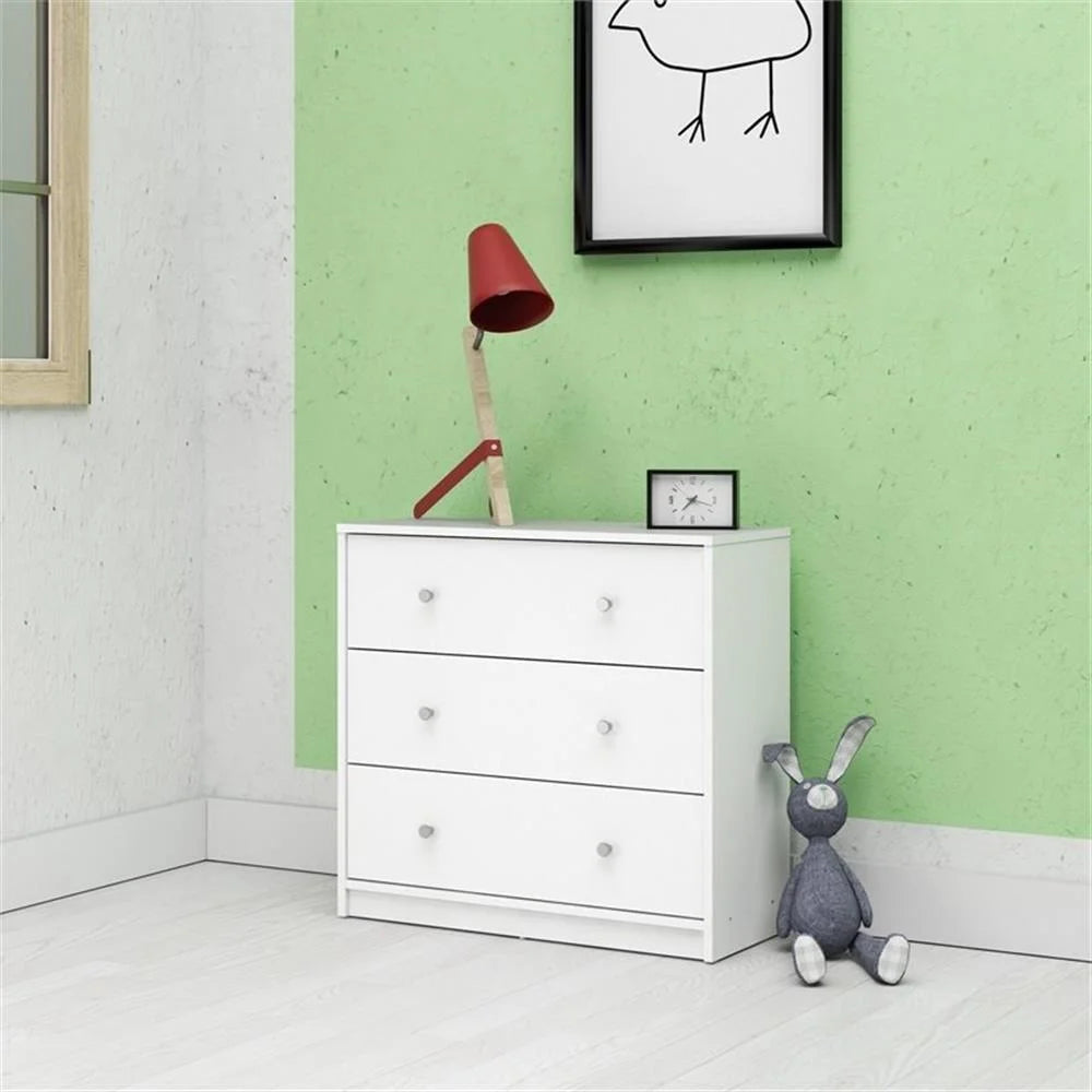 Home Square 4 Piece Bedroom Set With Dresser, Chest and 2 Nightstands in White