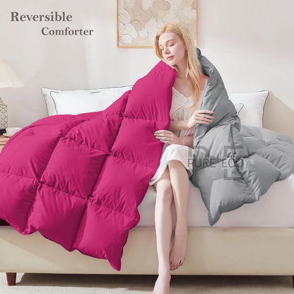 Ayanshi Hotel Bedding Comforter Twin Size, Duvet Insert, Quilted Comforter with Corner Tabs, All Season Lightweight Quilt, Down Alternative Hotel Comforter Twin Size 68X90 Baby Pink