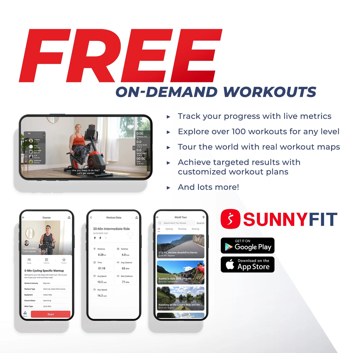 Sunny Health & Fitness Performance Interactive Series Recumbent Elliptical Trainer