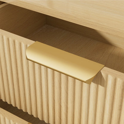 Planntonneo Boho Fluted 6 Drawer Dresser, Wooden Chests for Bedroom