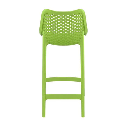 Home Square Polypropylene Patio Bar Stool in Taupe - Set of 2