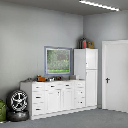 Design House Brookings Assembled Shaker Style Base Kitchen Cabinet (36" x 34.5" x 24"), Sherwin Williams? White