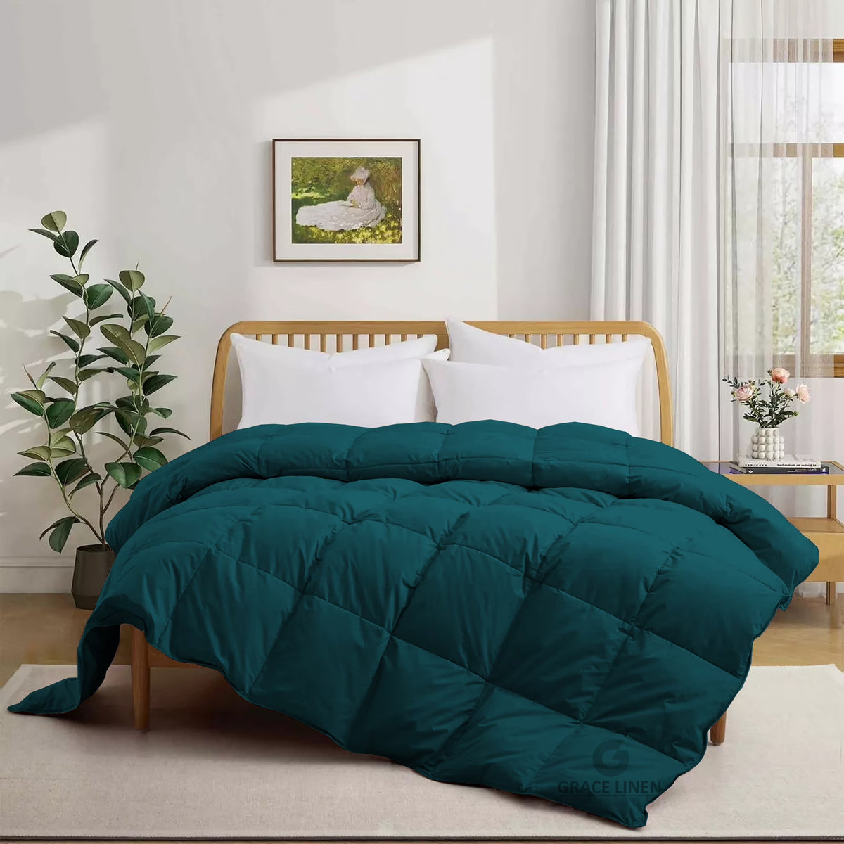 Bedding Comforter Cal King Size, Duvet Insert, Quilted Comforter with Corner Tabs, All Season Lightweight Quilt, Down Alternative Hotel Comforter Cal King Size 96X102 Baby Pink