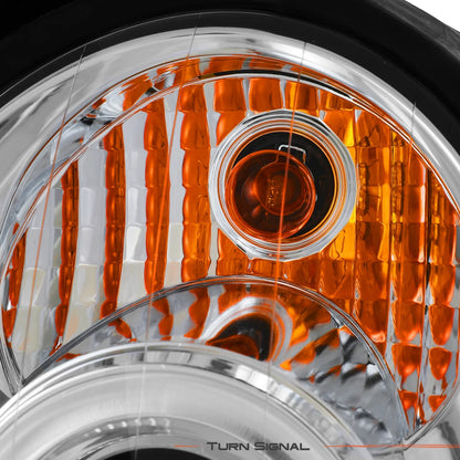 AKKON - For 98-02 Mercedes Benz W208 CLK-Class 320 430 55 AMG Chrome LED Dual Halo Ring Halogen Type Projector Headlights Pair