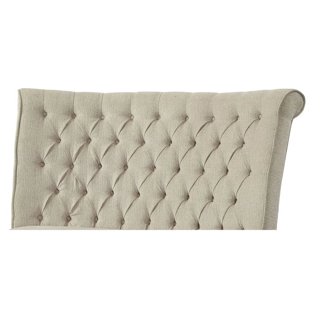 Furniture of America Landon Transitional Fabric Tufted Loveseat Bench in Gray