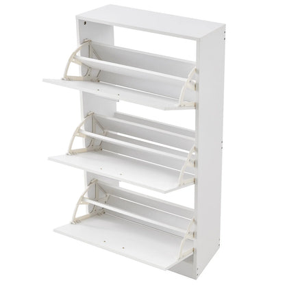 Hyxoo 3 Flip Drawer Shoe Cabinet �C Sleek Entryway Storage, Spacious Organizer for Shoes, Practical Home Furniture