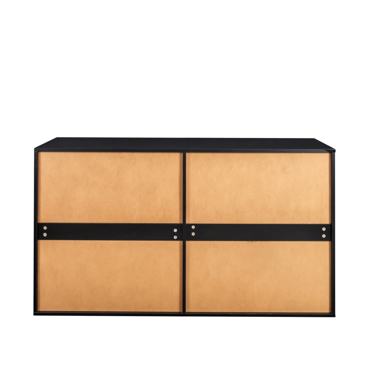 Ktaxon Bedroom Dresser with 6 Drawers, Wooden Double Dresser for Entryway, Wide Storage Cabinet for Living Room, Black