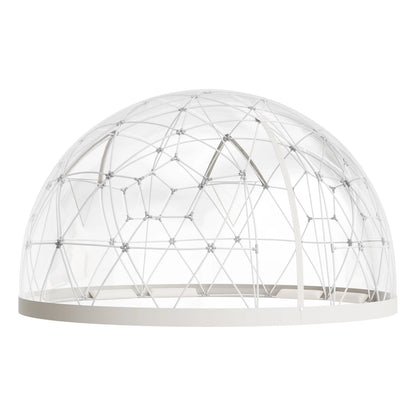 KFFKFF Outdoor Garden Dome, 15 x 9.5 ft Clear Bubble Tent for 10-14 People, Weather-Resistant Geodesic Greenhouse with Window, PVC Dome Tent for Patios, Camping, Parties, and Weddings