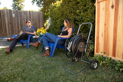 Yard Butler 2-Wheeled Garden Hose Reel Cart - Carry Up To 200 Foot, Heavy Duty, Rust-Resistant, Portable Metal Hose Winder Suitable for Lawn & Garden - Outdoor Water Hose Reel Cart With Wheels