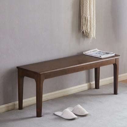 WILK  100% Natural Solid Oak  Wood-color Bench Farmhouse Dining Bench, Entrance Bench Bed End Bench,for Living Room, Bedroom ,Home Office,, Balcony,Patios