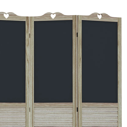 HOMCOM 5.5' 4 Panel Room Divider, Indoor Privacy Screens for Home, Brown