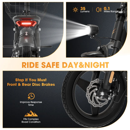 Skeri Electric Scooter with Seat for Adult and Basket, 14 Inch Tire Electric Scooter with Dual Shock Absorbers, 350W Motor with 25-Mile Range, Speed Up to 20 MPH (Gen 2.0)