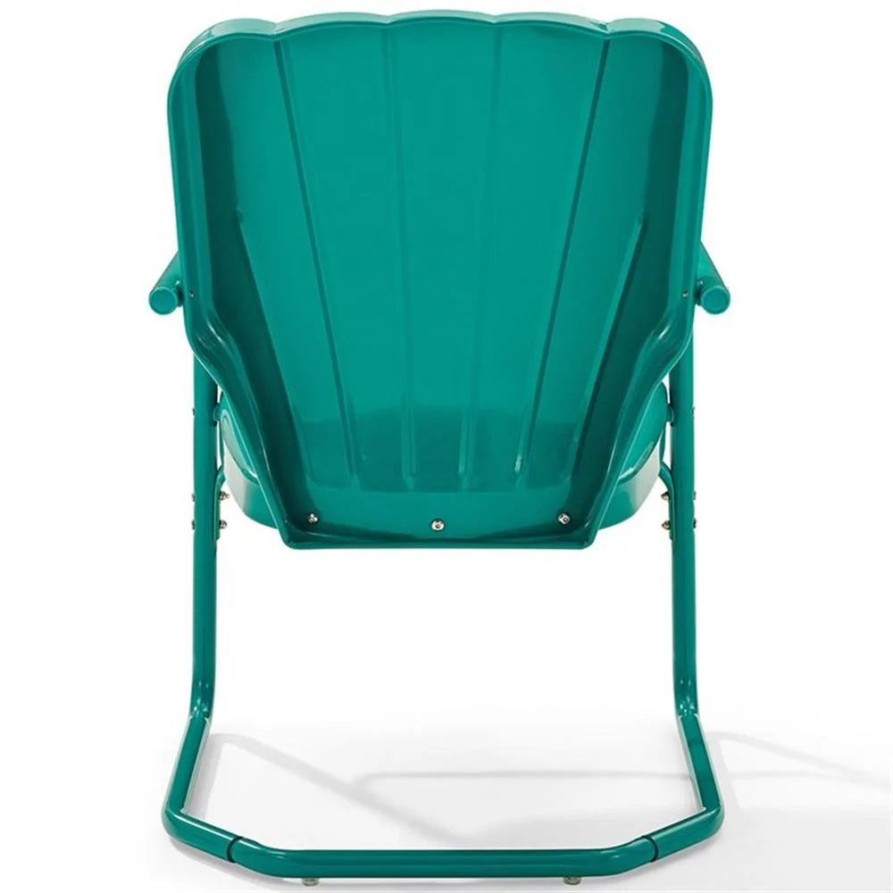 Crosley Ridgeland 2Pc Outdoor Metal Armchair Set - 2 Chairs-Color:Bright Red Gloss