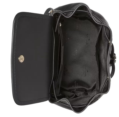 Kate Spade New York Women's Rosie Pebbled Leather Medium Flap Backpack, Black