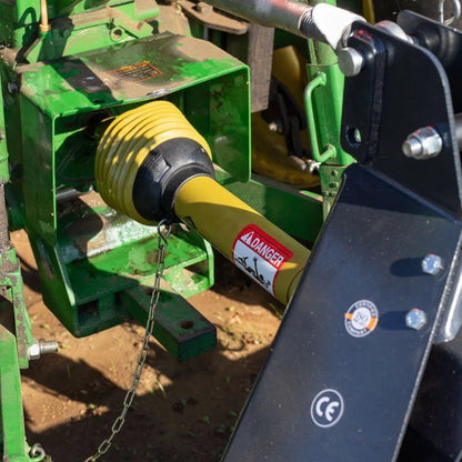 Titan Attachments 72n PTO Driven Rotary Tiller, Category 1, 3 Point Hitch, Single Speed Gear Drive, L-Shaped Tines Work 5in Deep