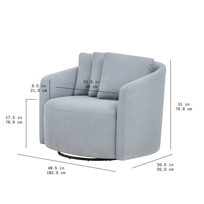 Beautiful Drew Accent Chair by Drew Barrymore, Cream Boucle