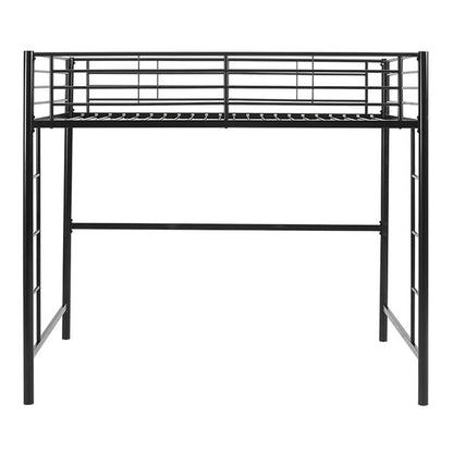 Walker Edison Sunset Modern Powder-Coated Steel Metal Full Loft Bunk Bed - Black