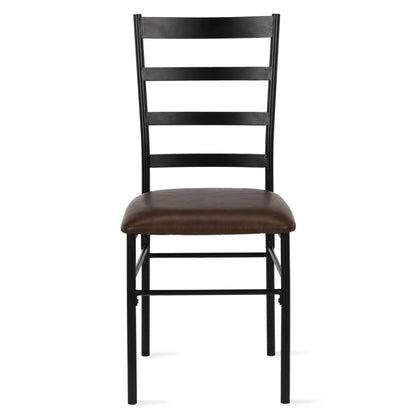 Mainstays 5-Piece Wood & Metal Dining Room Set, Seats 4, Canyon Walnut & Black