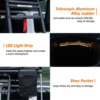 ILANDER Lite Cruiser Roof Top Tent 120cm, Entry level Overland Aluminium Fold Out Style Car Roof Tent for Sedan Van SUV Truck Camping Waterproof,Windproof ,Sturdy