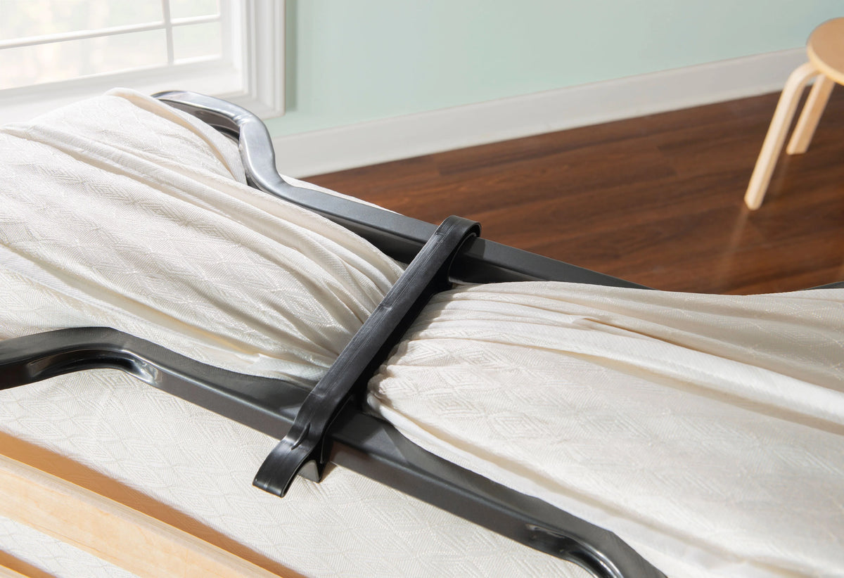 Linon Luxor Folding Rollaway Guest Bed with 4" Foam Mattress with Memory Foam Layer, Single-Size