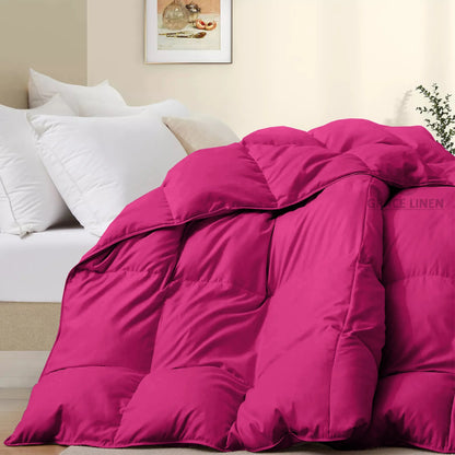 Bedding Comforter Cal King Size, Duvet Insert, Quilted Comforter with Corner Tabs, All Season Lightweight Quilt, Down Alternative Hotel Comforter Cal King Size 96X102 Baby Pink