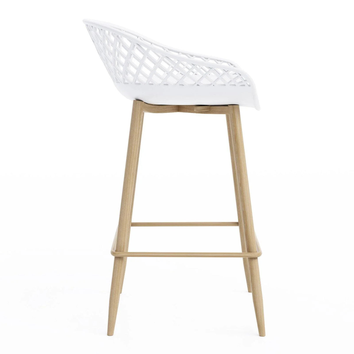 Kurv Indoor and Outdoor Counter Stool - Aloe Green - Set of 2