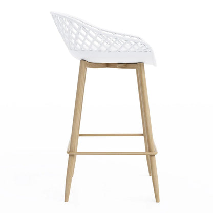 Kurv Indoor and Outdoor Counter Stool - Aloe Green - Set of 2