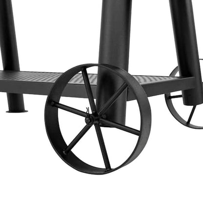 Grand Champ Charcoal Grill and Offset Smoker in Black