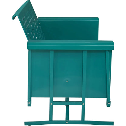 BATES METAL SOFA GLIDER IN TURQUOISE