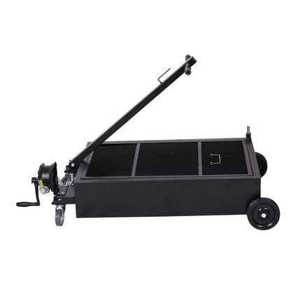 CLEARANCE! 20-Gallon Low-Profile Oil Drain with Pump Truck Oil Drain Pan Dolly