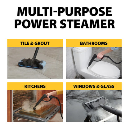 Wagner Steam Cleaner and Mop for Multi-Surface Projects, 18pc Accessory Set, 915e On-Demand Power Steamer