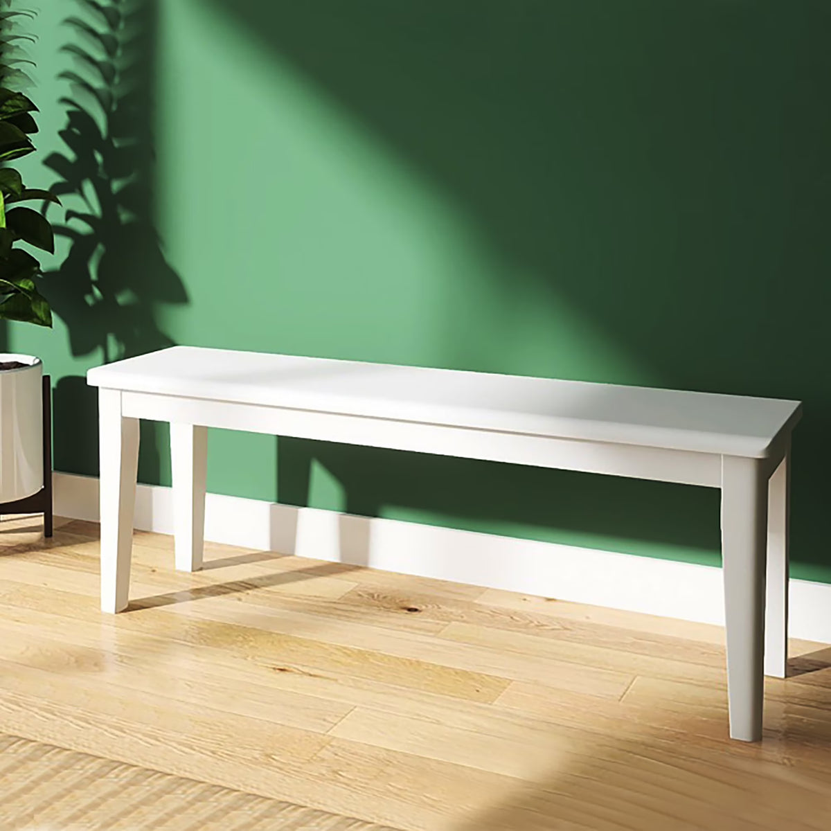 WILK  100% Natural Solid Oak  Wood-color Bench Farmhouse Dining Bench, Entrance Bench Bed End Bench,for Living Room, Bedroom ,Home Office,, Balcony,Patios