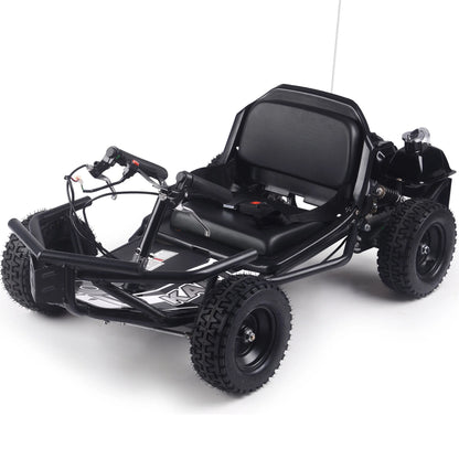 SAY YEAH Gas Go Kart,Sturdy Steel Frame Go Kart for Kids 8+,20mph Top Speed,185lbs Max,Black