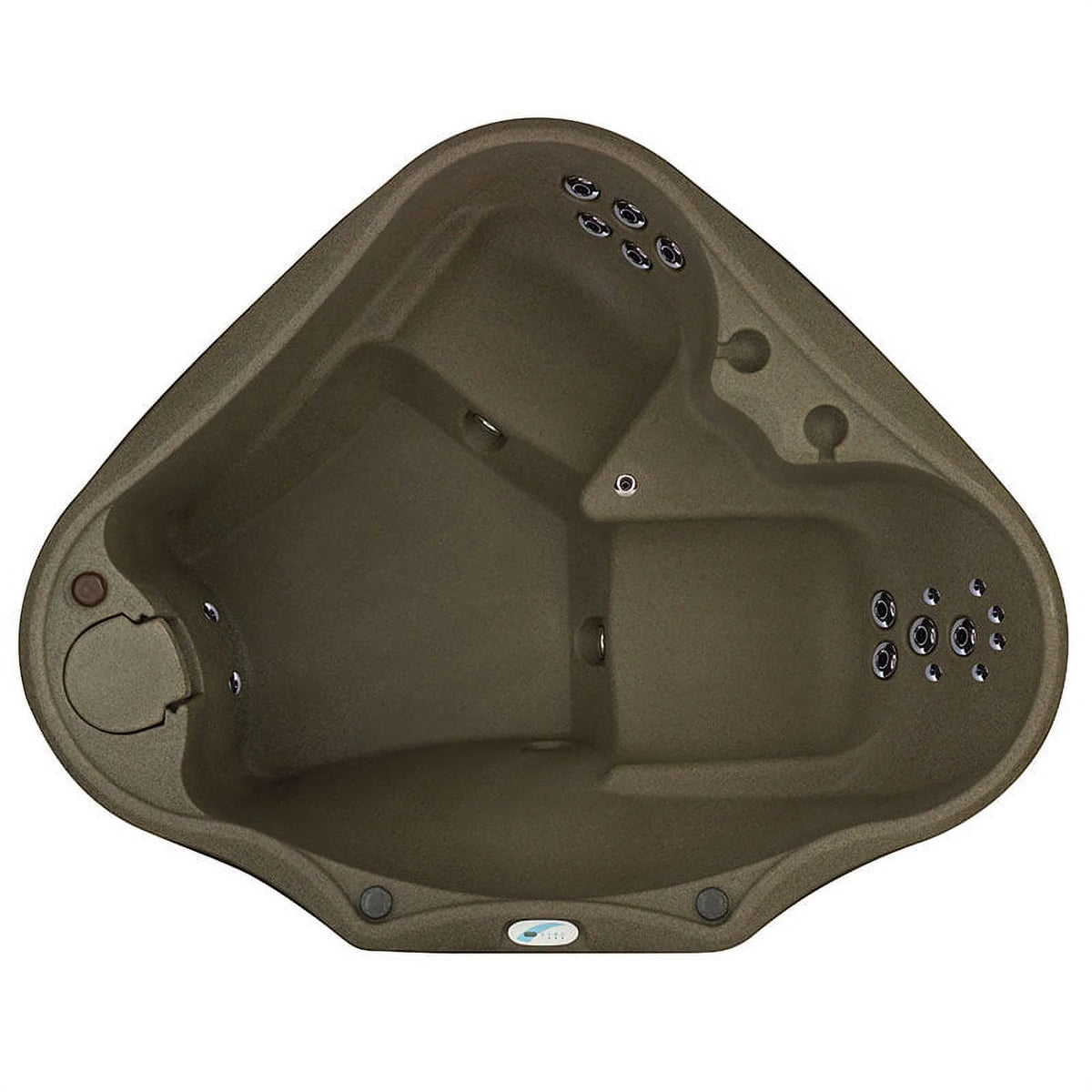 Aquarest Spas AR-300 Premium 2-Person, 20-Jet Oval Plug and Play Hot Tub with Ozonator - LED Waterfall - 2hp pump - Graystone