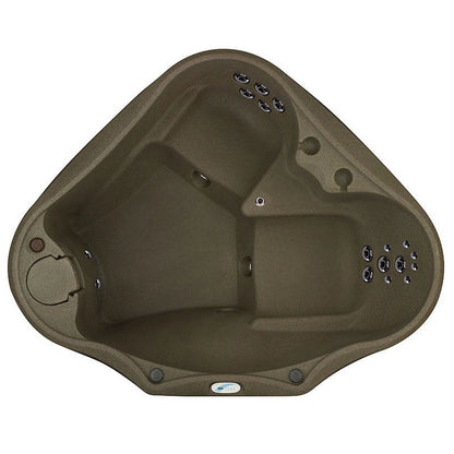 Aquarest Spas AR-300 Premium 2-Person, 20-Jet Oval Plug and Play Hot Tub with Ozonator - LED Waterfall - 2hp pump - Graystone