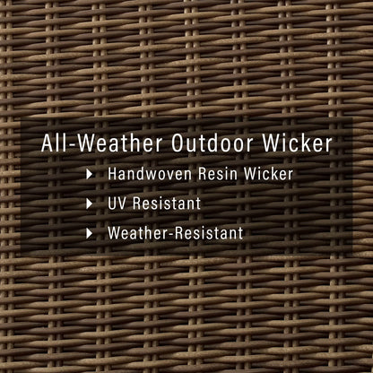 Crosley Brands Bradenton 2Pc Outdoor Wicker Chair Set Sand/Weathered Brown - 2 Arm Chairs